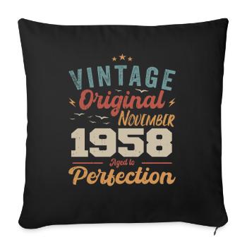 Legendary since November 1958 - 1958 - Sofa pillowcase 17,3'' x 17,3'' (45 x 45 cm) - black - Front
