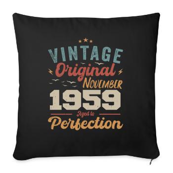 Legendary since November 1959 - 1959 - Sofa pillowcase 17,3'' x 17,3'' (45 x 45 cm) - black - Front