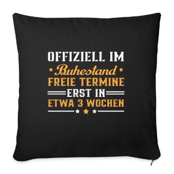 Offiziell im ruhestand - Sofakissenbezug 45 x 45 cm - Schwarz - Vorne