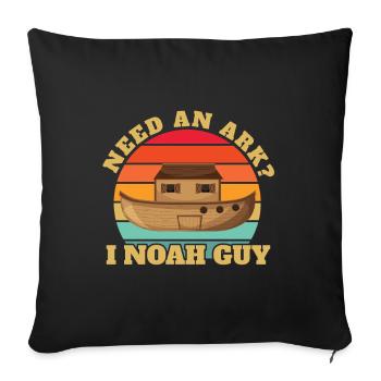 Need an Ark I Noah Guy Jesus Christian Vintage - Sofakissenbezug 45 x 45 cm - Schwarz - Vorne