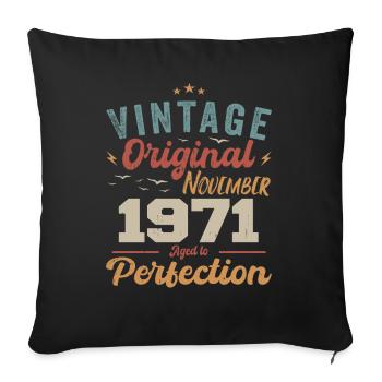 Legendary since November 1971 - 1971 - Sofa pillowcase 17,3'' x 17,3'' (45 x 45 cm) - black - Front