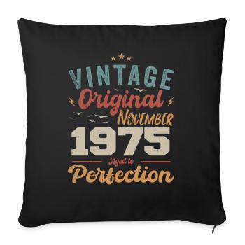 Legendary since November 1975 - 1975 - Sofa pillowcase 17,3'' x 17,3'' (45 x 45 cm) - black - Front