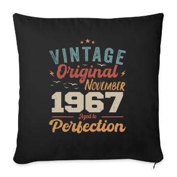 Légendaire depuis novembre 1967 - 1967 - Housse de coussin décorative 45 x 45 cm - noir - Devant