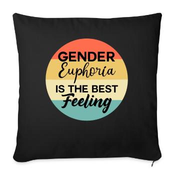 Il y a plus de 2 genres LGBTQ queer - Housse de coussin décorative 45 x 45 cm - noir - Devant