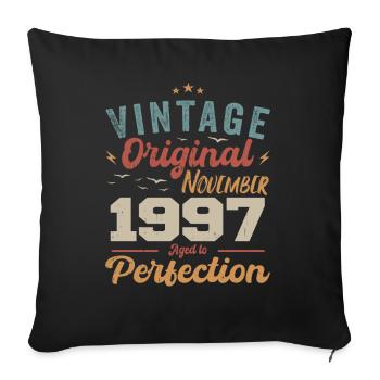 Légendaire depuis novembre 1997 - 1997 - Housse de coussin décorative 45 x 45 cm - noir - Devant