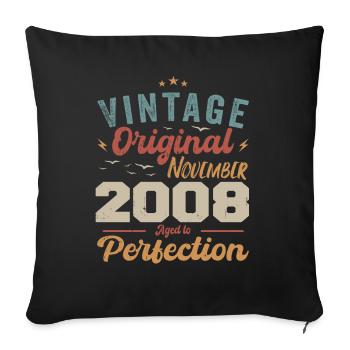 Legendary since November 2008 - 2008 - Sofa pillowcase 17,3'' x 17,3'' (45 x 45 cm) - black - Front