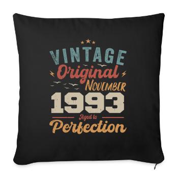 Légendaire depuis novembre 1993 - 1993 - Housse de coussin décorative 45 x 45 cm - noir - Devant