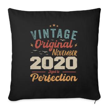 Légendaire depuis novembre 2020 - 2020 - Housse de coussin décorative 45 x 45 cm - noir - Devant