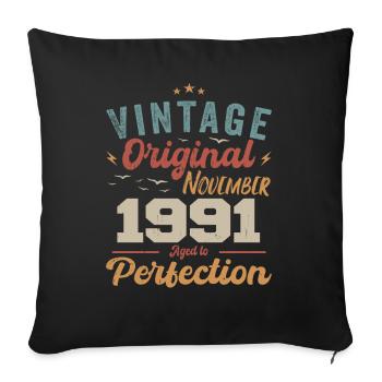 Legendary since November 1991 - 1991 - Sofa pillowcase 17,3'' x 17,3'' (45 x 45 cm) - black - Front