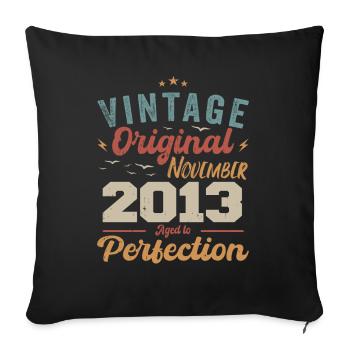 Légendaire depuis novembre 2013 - 2013 - Housse de coussin décorative 45 x 45 cm - noir - Devant