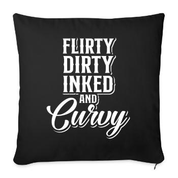 Metal Rock Flirty Dirty Inked Curvy - Sofa pillowcase 17,3'' x 17,3'' (45 x 45 cm) - black - Front