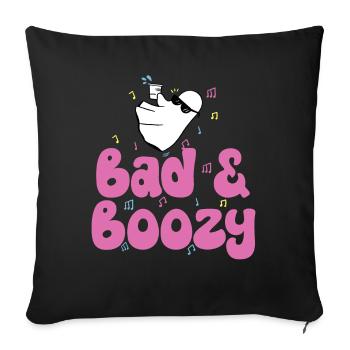 Funny Girls Night Out Enterrement de vie de jeune fille Gag Booze - Housse de coussin décorative 45 x 45 cm - noir - Devant
