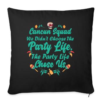 Cancun Squad Mexico Trip Group - Sofa pillowcase 17,3'' x 17,3'' (45 x 45 cm) - black - Front