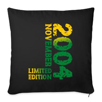 2004 November Limited Edition 19th Birthday Decoration - Sofa pillowcase 17,3'' x 17,3'' (45 x 45 cm) - black - Front