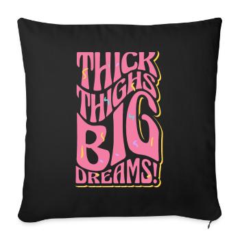 Curvy Chick Body Acceptance Awareness - Sofa pillowcase 17,3'' x 17,3'' (45 x 45 cm) - black - Front