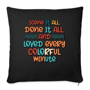 Scenecore Emo Phase Mall Goth Girl - Sofa pillowcase 17,3'' x 17,3'' (45 x 45 cm) - black - Front