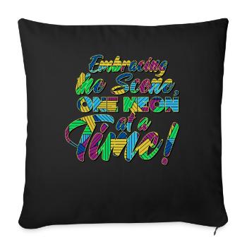 Funny Scenecore Emo Goth Phase - Sofa pillowcase 17,3'' x 17,3'' (45 x 45 cm) - black - Front