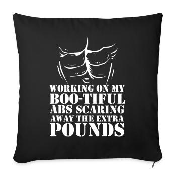 Travailler sur mes abdominaux Boo-tiful Fitness Halloween - Housse de coussin décorative 45 x 45 cm - noir - Devant