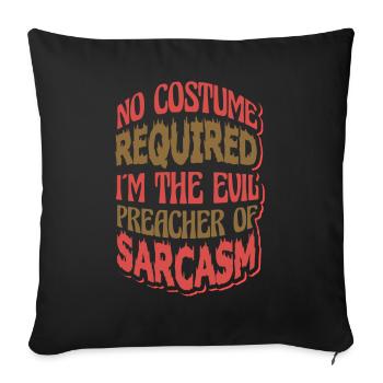Anti Halloween Sarcasm - Sofa pillowcase 17,3'' x 17,3'' (45 x 45 cm) - black - Front