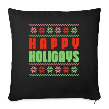 Vacances de Noël LGBTQ Ils Sortent - Housse de coussin décorative 45 x 45 cm - noir - Devant