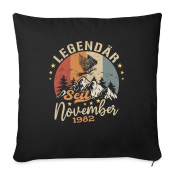Legendär Seit November 1982 - 1982 - Sofakissenbezug 45 x 45 cm - Schwarz - Vorne