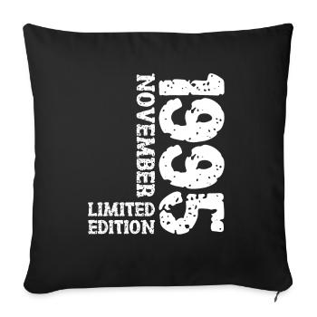 1995 novembre édition limitée 28e anniversaire décoration - Housse de coussin décorative 45 x 45 cm - noir - Devant