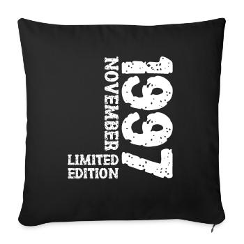 1997 novembre édition limitée 26e anniversaire décoration - Housse de coussin décorative 45 x 45 cm - noir - Devant