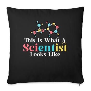Voici à quoi ressemble un scientifique étudiant en STIM - Housse de coussin décorative 45 x 45 cm - noir - Devant
