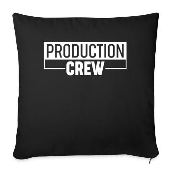 Équipe de production Décor de film Costume de personnel de film - Housse de coussin décorative 45 x 45 cm - noir - Devant