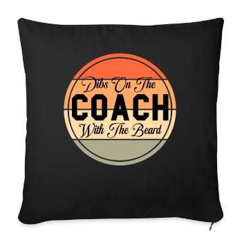 Dibs On The Coach With The Beard Proud Wife - Sofa pillowcase 17,3'' x 17,3'' (45 x 45 cm) - black - Front