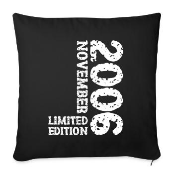 2006 November Limited Edition 17th Birthday Decoration - Sofa pillowcase 17,3'' x 17,3'' (45 x 45 cm) - black - Front