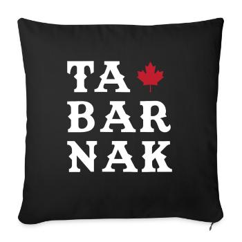Tabarnak Je Me Barre Au Canada Feuille D'érable - Housse de coussin décorative 45 x 45 cm - noir - Devant