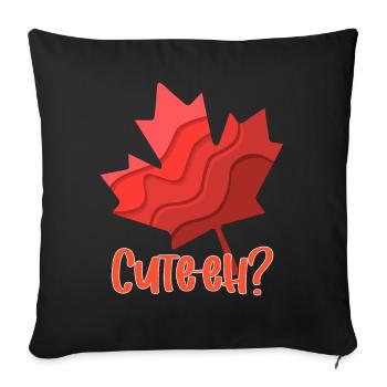 Canada Baby Maple Leaf Cute-Eh - Sofa pillowcase 17,3'' x 17,3'' (45 x 45 cm) - black - Front