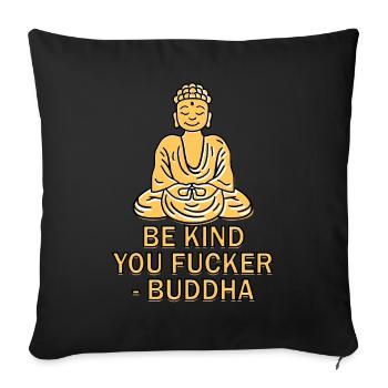 Citation grossière et grossière et offensante - Housse de coussin décorative 45 x 45 cm - noir - Devant