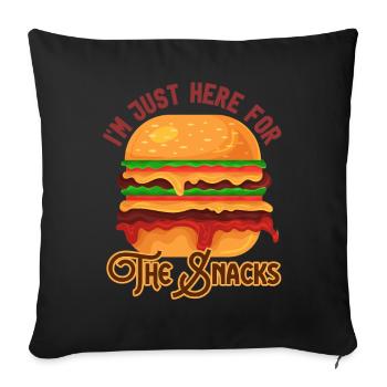 Je suis juste là pour les amateurs de restauration rapide - Housse de coussin décorative 45 x 45 cm - noir - Devant