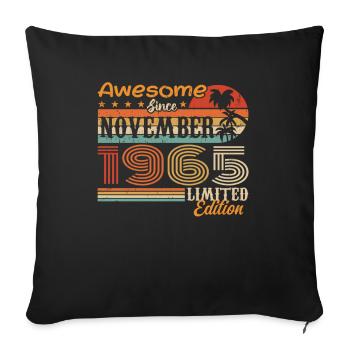 A legend was born in November 1965 - 1965 - Sofa pillowcase 17,3'' x 17,3'' (45 x 45 cm) - black - Front