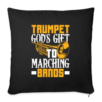 Trumpet Trumpeter Trumpet Player - Sofa pillowcase 17,3'' x 17,3'' (45 x 45 cm) - black - Front