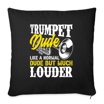 Trumpet Trumpeter Trumpet Player - Sofa pillowcase 17,3'' x 17,3'' (45 x 45 cm) - black - Front