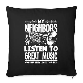 Trumpet Trumpeter Trumpet Player - Sofa pillowcase 17,3'' x 17,3'' (45 x 45 cm) - black - Front