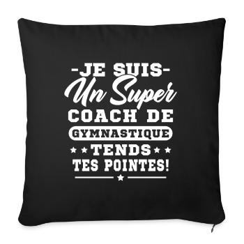 Super Coach De Gymnastique Rythmique Gymnastique - Housse de coussin décorative 45 x 45 cm - noir - Devant