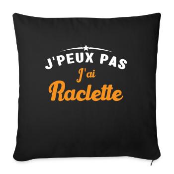 J'peux pas j'ai raclette - Housse de coussin décorative 45 x 45 cm - noir - Devant