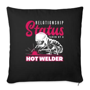 Lustiges Schweißer Geschenk - Sofakissenbezug 45 x 45 cm - Schwarz - Vorne