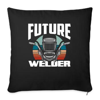 Lustiges Schweißer Geschenk - Sofakissenbezug 45 x 45 cm - Schwarz - Vorne