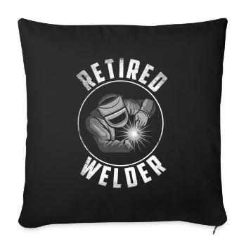 Lustiges Schweißer Geschenk - Sofakissenbezug 45 x 45 cm - Schwarz - Vorne