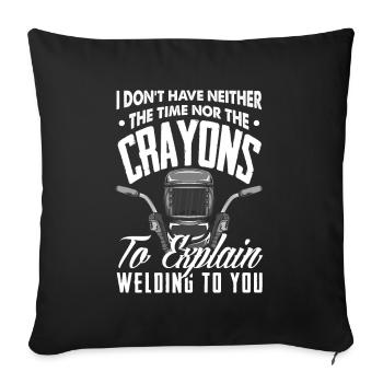 Funny Welder Gift - Sofa pillowcase 17,3'' x 17,3'' (45 x 45 cm) - black - Front