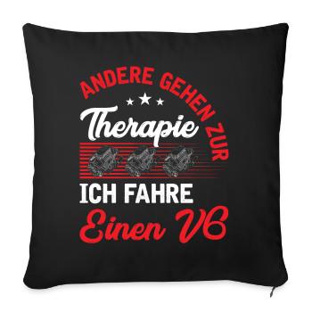 6 Zylinder Tuner Tuning V6 - Sofakissenbezug 45 x 45 cm - Schwarz - Vorne