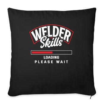 Funny Welder Gift - Sofa pillowcase 17,3'' x 17,3'' (45 x 45 cm) - black - Front