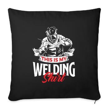 Lustiges Schweißer Geschenk - Sofakissenbezug 45 x 45 cm - Schwarz - Vorne