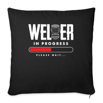 Funny Welder Gift - Sofa pillowcase 17,3'' x 17,3'' (45 x 45 cm) - black - Front