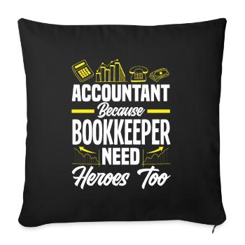 Drôle de cadeau comptable de conseiller fiscal - Housse de coussin décorative 45 x 45 cm - noir - Devant